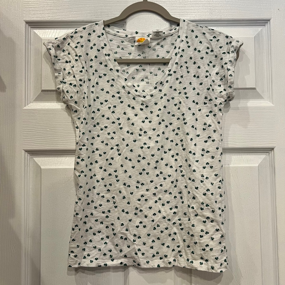 C&C California T-Shirt Pima Cotton Slub Shamrock St Patricks Day Minimalist XS